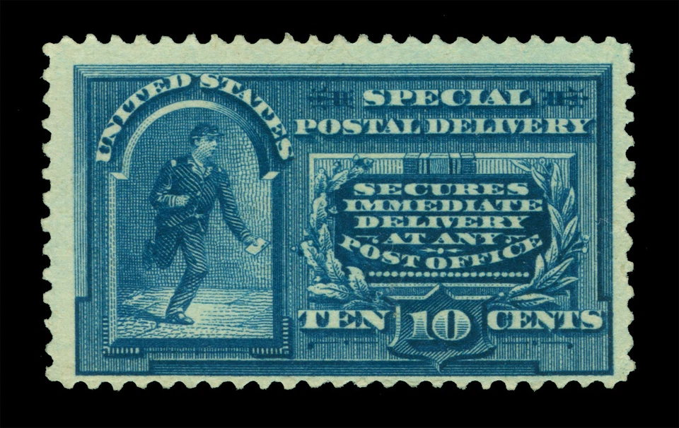 US 1895  SPECIAL DELIVERY  10c blue  Scott # E5  mint MLH F/VF - Image 1 of 2