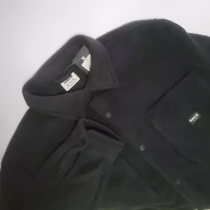 Hurley Polar Fleece Overshirt Black Snap Up Jacket Men's XL - Picture 1 of 9
