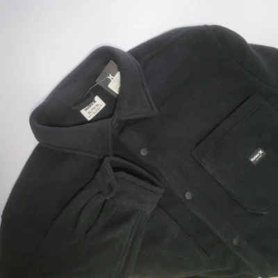 Sobrecamisa polar Hurley negra chaqueta a presión para hombre XL Foto 1 de 4
