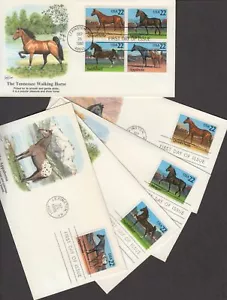 1985 Horses 4 different Sc 2158a FDCs 5 premium Fleetwood cachets Appaloosa - Bild 1 von 3