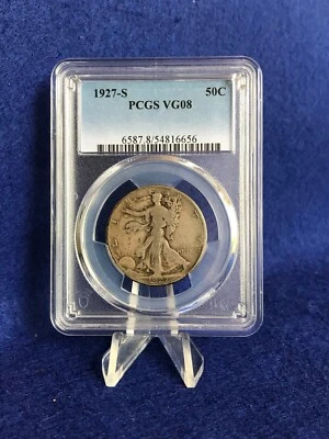 1927-S Walking Liberty Silver Half Dollar *PCGS VG8 Very Good* - Image 1 of 4