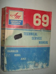 1969 AMERICAN MOTORS SERVICE MANUAL AMC SHOP ORIGINAL REPAIR BOOK HORNET JAVELIN - Bild 1 von 7