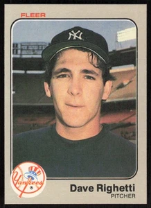 1983 Fleer #395 Dave Righetti - FREE SHIPPING - Picture 1 of 2