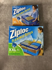 Ziploc Storage Bags 1 XXL & 1 XL Flexible Tote for Easy & Convenient - Picture 1 of 5