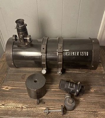 Celestron PowerSeeker 127EQ Telescope GUC Used Tested Works Great  With Tripod - Image 1 of 4