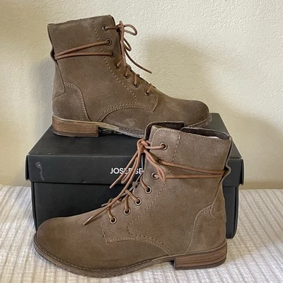 Новый в коробке Josef Seibel женщин Сиена 70 серо-коричневый замши кружева молнии боя загрузки EI 37/US 6-6,5 - Изображение 1 из 4