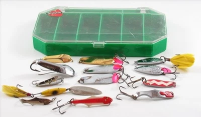 复古 Pflueger 旋转套件 旋转诱饵 带盒 Pippin、O'Boy、Chum、Limper — 第 1/4 张图片