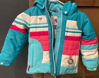Obermeyer Girls Warm Winter Snow Ski Jacket Coat Girl's Size 3 I-Grow System - Image 1 of 4