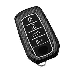 Carbon Fiber Style Remote Key Fob Case Shell fit for Toyota Land Cruiser Tundra - Picture 1 of 3