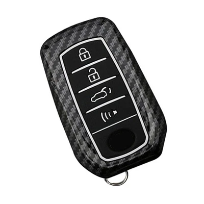 Carbon Fiber Style Remote Key Fob Case Shell fit for Toyota Land Cruiser Tundra - Image 1 of 3