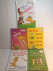 5 Book Lot BIG Dr Seuss I Can Read Hardcover Children's Picture Book Stories B9 - Picture 1 of 1