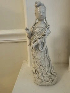 Chinese Dehua Guanyin Figurine 11” Blanc de Chine - Beautiful - Picture 1 of 5
