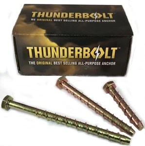 M8 HEX HEAD BOLT NEW GENUINE THUNDERBOLT MASONRY CONCRETE BRICK ANCHOR SCREW - Picture 1 of 14