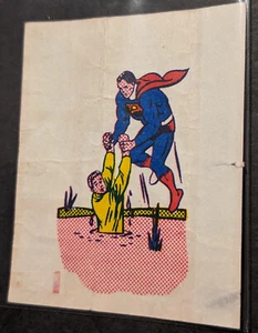 1967 Scanlens Superman Comic Book Tattoo Batman Gum Wrapper Scanlen's like Topps - Bild 1 von 2