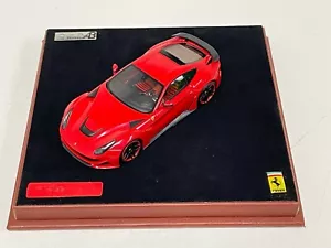 1/43 AB Models Ferrari F12 Novitec Rosa in Rosso Lucido Base Pelle Personalizzata - Foto 1 di 7