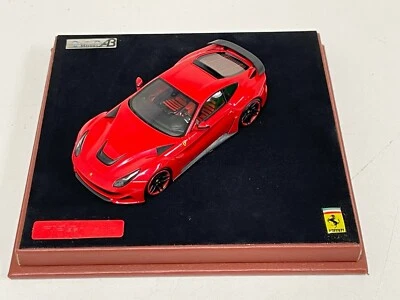 1/43 AB Models Ferrari F12 Novitec Rosa in Gloss Rossa Red Custom Leather Base - Image 1 of 4