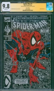 SPIDER-MAN #1 SILVER EDITION ⭐ CGC 9.8 - SIGNED by TODD MCFARLANE ⭐ Torment 1990 - Picture 1 of 3