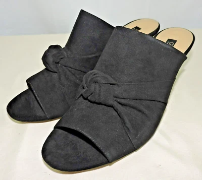 G.I.L.I. Women's Kadie Black Knotted Pumps Suede Front Open Toe Heels Size 11 M - Image 1 of 4