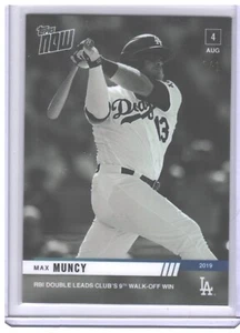 2019 Topps NOW Karte #633BW Max Muncy Dodgers Platinum Club schwarz & weiß 1/1 - Bild 1 von 2