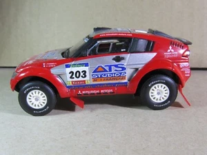 271X Solid Mitsubishi Motors Flat Evolution #203 Paris Dakar 2004 ATS 1:43 - Picture 1 of 11