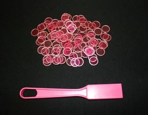 Magnetic Pink Bingo Wand and 100 Chips Markers – Use on paper, sheets, cards - Picture 1 of 2