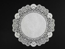 MERLETTI PIZZI TONDI IN CARTA KRAFT BIANCHI SOTTOTORTA CM 20 CF. 250 PEZZI