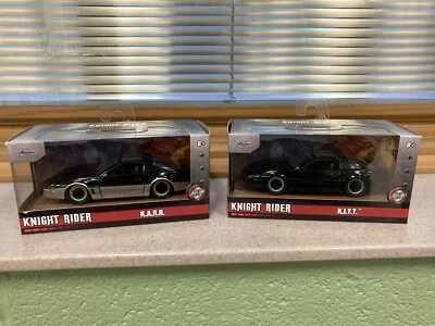 Set of 2 - Jada Toys Hollywood Rides Knight Rider KITT & KARR Diecast 1/32 Scale - Image 1 of 2