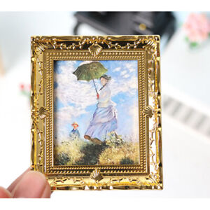 1: 12 Scale Dollhouse Miniature Victoria Oil Painting Frame Bedroom Accessories