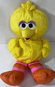 Big Bird Sesame Street Puffalump Vtg Playskool 1992 Softies Stuffed Plush 15" - Picture 1 of 10