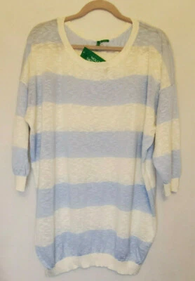 *New* United Colors of Benetton Cotton Long Sweater Tunic with 3/4 Sleeve Sz L - Image 1 of 4