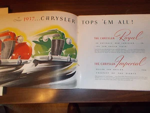 1937 Chrysler Royal and Imperial Deluxe 38-Page Sales Catalog  - Picture 1 of 4
