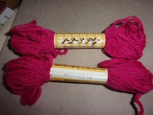Bernat 1-2-3 Ply Persian Type Yarn Raspberry Lot of 2 N22-265-38 - Picture 1 of 1