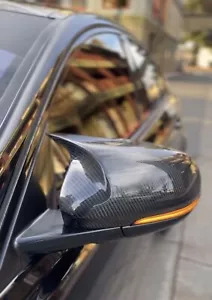Jaguar XE XF XJ 2010 - 2019 Real Carbon Fibre Hornback Replacement Mirror Covers - Picture 1 of 13