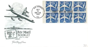 SCOTT#: C51A JET AIRLINER 7¢ JUL 31 1958 SAN ANTONIO TX FIRST DAY COVER FDC BX7 - Picture 1 of 1