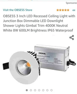 OBSESS 3 inch IP65 Waterproof Dimable Neutral White 4000 Light - Picture 1 of 9