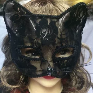 Women Sexy Black Lace Mask Masquerade Half Face Masks Cosplay Party Eye Mask New - Picture 1 of 27