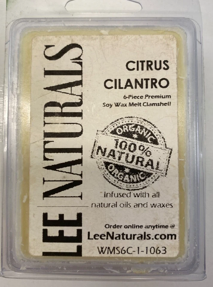Lee Naturals 6 Piezas Premium Cera de Soja Derretir Cilantro Cítrico Foto 1 de 1
