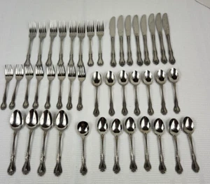 43 Pieces Vintage Stainless Roberta Flatware Japan Service For 8 Plus Extras - Picture 1 of 14