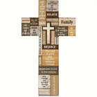 NNETM Faithful Reminders: Wooden Christian Cross Wall Decor with Biblical Verse