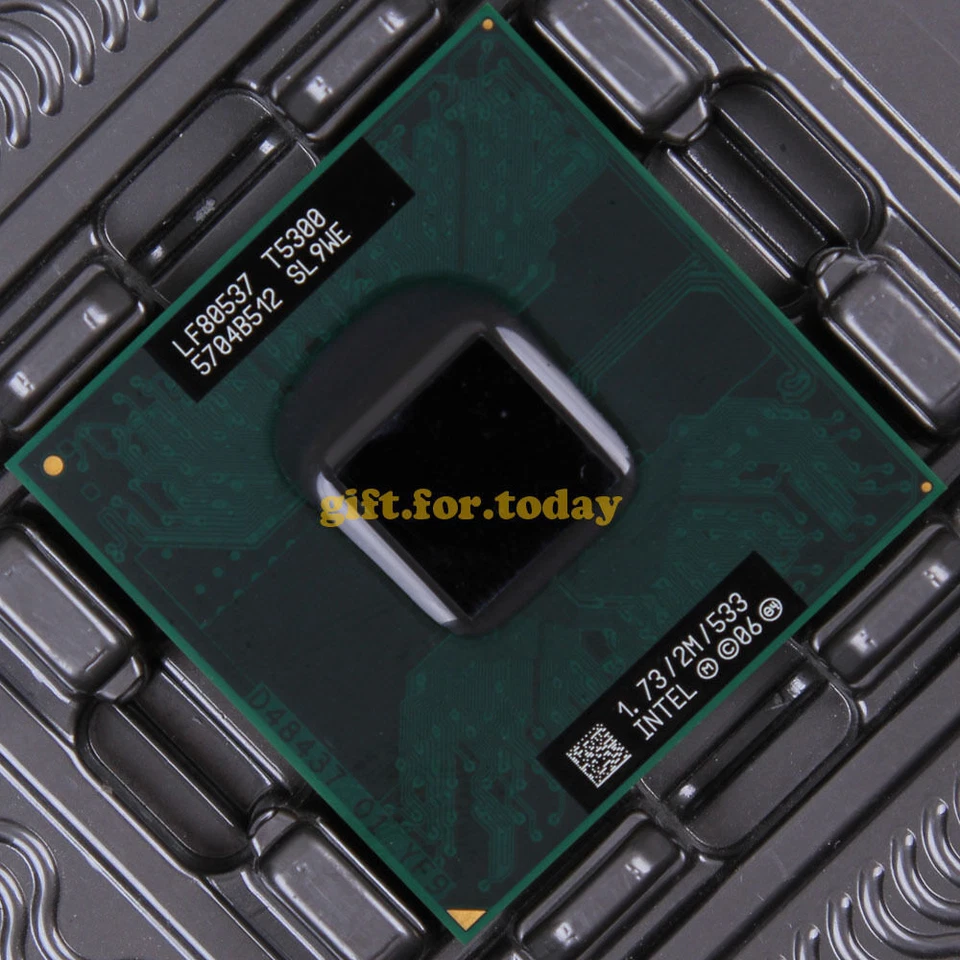 Original Intel Core 2 Duo T5300 1.73GHz Dual-Core (LF80537GE0302M) Processor CPU - Image 1 of 1