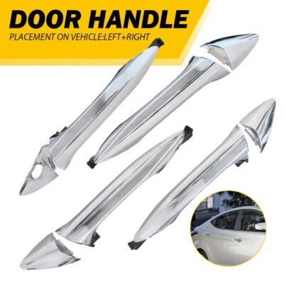 Manija de puerta exterior 4 piezas cromada izquierda derecha delantera trasera para Hyundai Elantra T 2011-2016 Foto 1 de 4