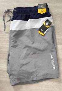 Speedo Badeshorts grau blau UPF 50+ wasserabweisend Herren Größe XXL - Bild 1 von 2