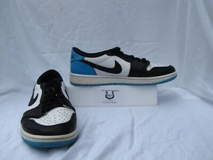 NIKE AIR JORDAN 1 LOW OG UNC Men’s 9.5 White Black Powder Blue CZ0790-104 - Picture 1 of 8