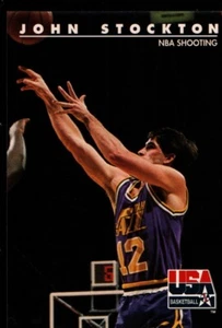 1992 SkyBox USA #89 - John Stockton - USA 92-398 - Foto 1 di 2