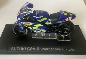 DeAGOSTINI SUZUKI GSV-R KENNY ROBERTS JR 2002 1:24 Model Motorcycle In Case
