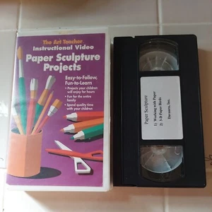 VHS The Art Teacher Paper Sculpture Projects Arts & Crafts Instructional Tested  - Picture 1 of 2