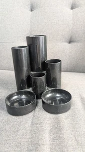 Vintage Retro Plastic POLYTUBE Desk Tidy Pen Pot Organiser Storage 1980s - Picture 1 of 4