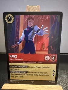 Lorcana Whispers in the Well - Hans - Brazen Manipulator - 117/204 SUPER RARE - Picture 1 of 2
