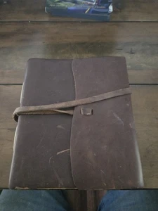Rustico Lederband Journal braun Rohling Made in USA Distressed Wickeloptik 8x7 - Bild 1 von 5
