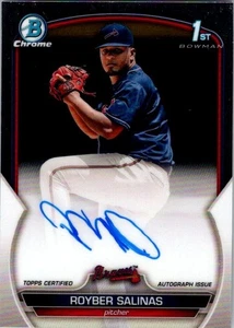2023 Bowman Chrome Royber Salinas 1st Auto #CPA-RSS Atlanta Braves RC Card - Picture 1 of 2